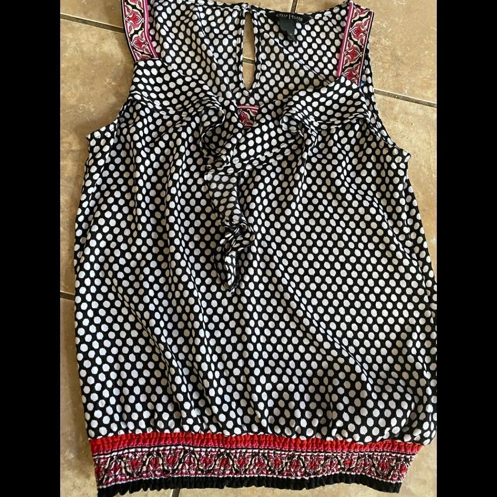 White House Black Market S Printed Top Blouse